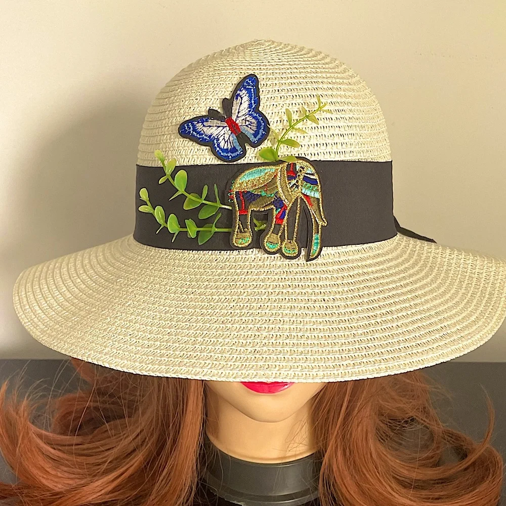 Boho Elephant Summer Beach Hat